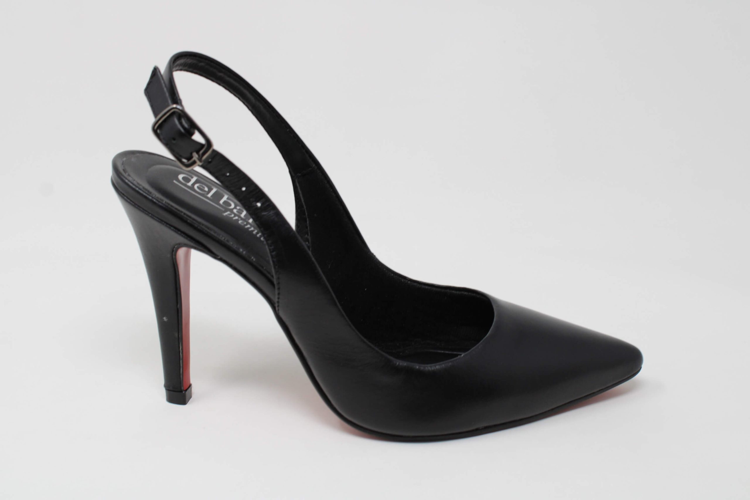 Zapato De Salón De Piel De Charol Negro Ege Con Suela Fucsia Para Muje – Vinci Leather Shoes